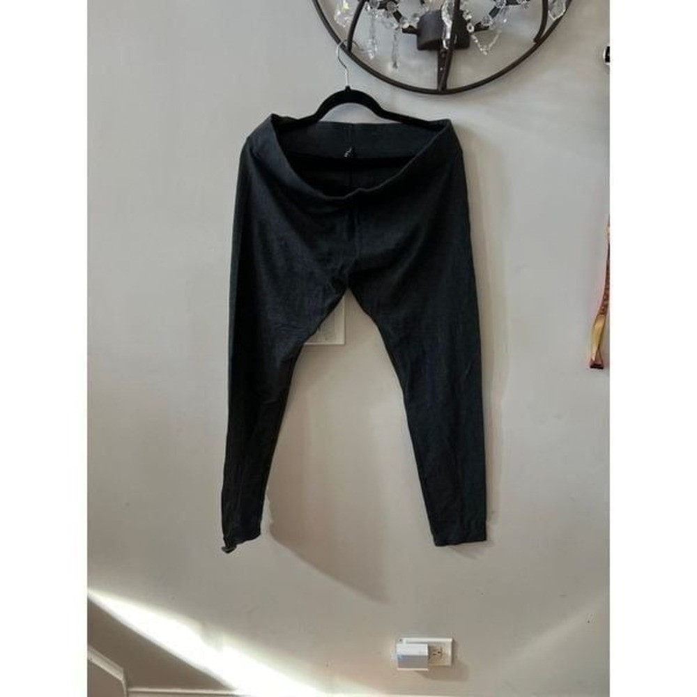 Hue‎ Solid Pull On grey Leggings Women's Size XL